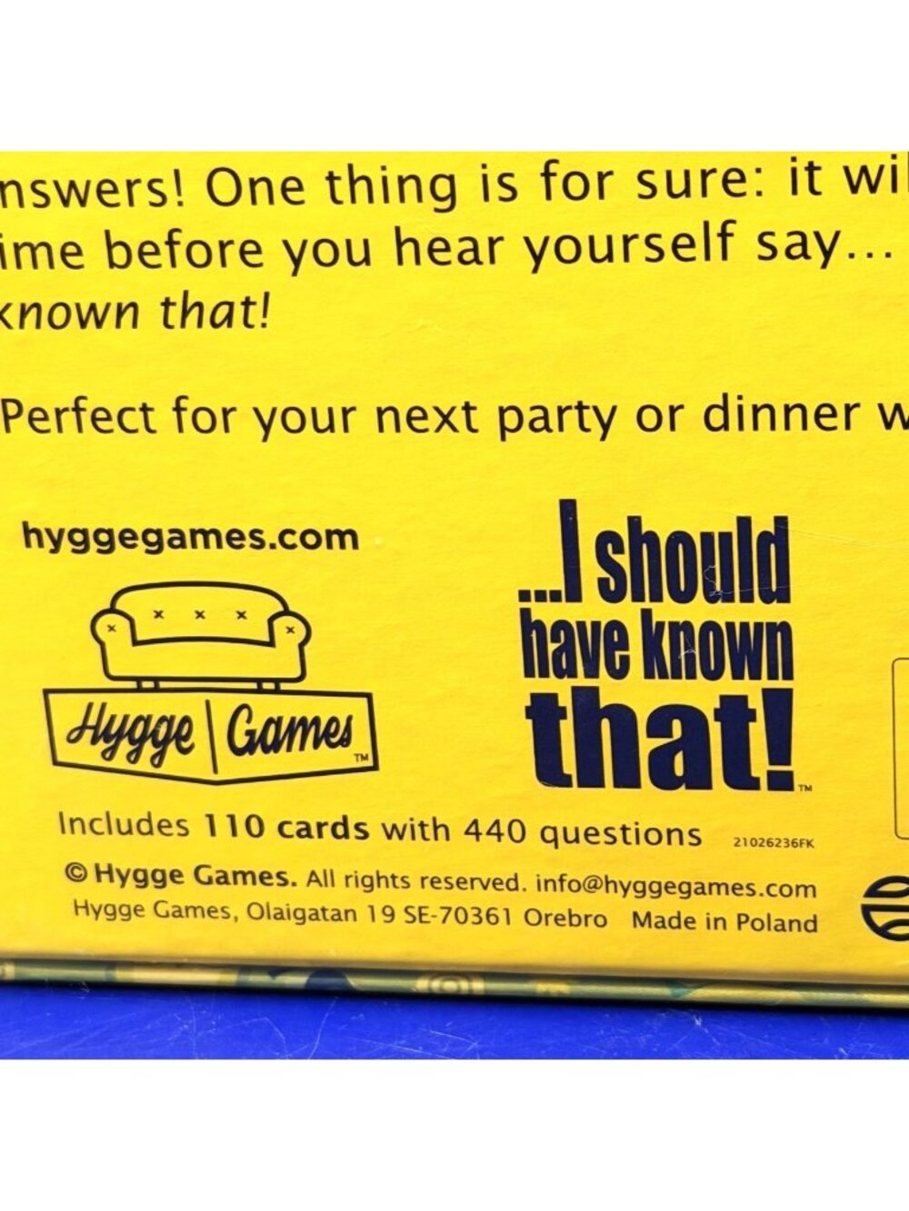 I Should Have Known That Trivia Game Hygge Games New Factory Sealed Party Fun 14 - Picture 4 of 7
